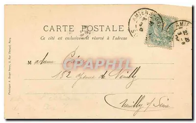 Amiens — La Hotoie — Rzeka Selle — Fototypia A. Bruger, Paryż — Rewers