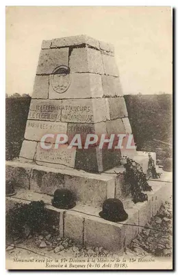 Monumento erguido pela 17ª Divisão em memória da 15ª Divisão — Buzancy — Editor: Levé fils et Cie, Paris