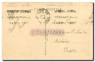O Minarete da Argélia, visto do lago — Exposição Colonial Internacional, Paris 1931 — Charles Montaland, Arch. n°243 — Verso