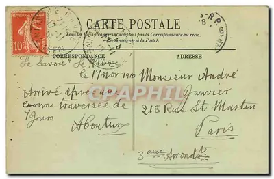 Sainte-Adresse — O Pão de Açúcar — LL. — Verso