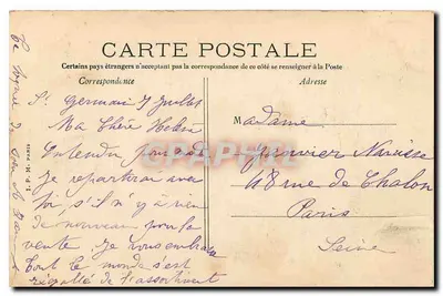 Le Vésinet — Lago Superior — Castelo da Água — Verso