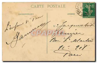 A Roche du Renard — Plateau d'Oudeauville — Propriedade de Mlle de Colbert — Edição Ch. Maire — Verso