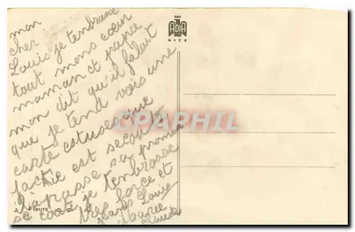 Bukiet róż — wydawca ADIA NICE, numer serii 'Fleurs, c. c.' — Rewers