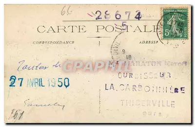 Toulon - La Rade — widok portu z statkami — Wyd. E.P. Toulon, n°32 — Rewers