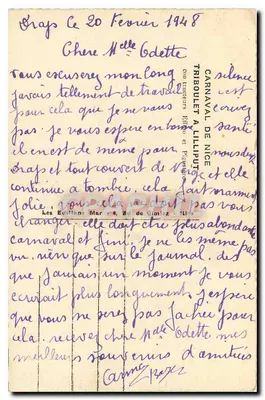Karnawał w Lilliput — Nice — Éditions Mar, 20 lutego 1948 — Rewers