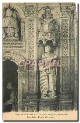 Abadia de SOLESMES - Capela da esquerda, fachada norte - Detalhes de ornamentação