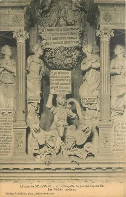 Abadia de SOLESMES - Capela da esquerda fachada Leste - Os Pecados Capitais