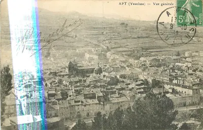 Bilhete postal antigo Apt Vaucluse Vista geral