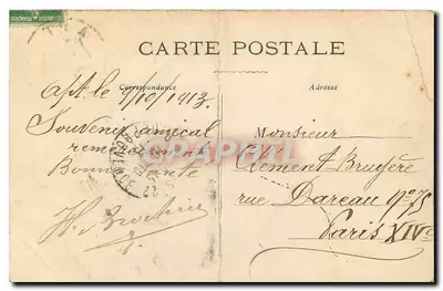 Bilhete postal antigo Apt Vaucluse Vista geral — Verso