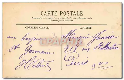 Saint-Germain-en-Laye — Las — Jezioro Cannes — LL. — Wydawca LL. — Rewers
