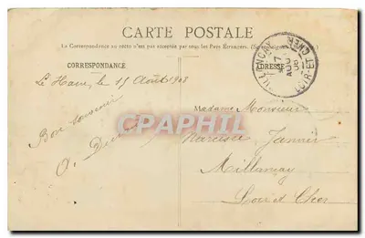 Katedra w ROUEN — Wieża św. Romana — Stara pocztówka 63 — Rewers