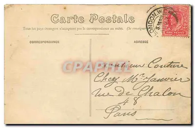 Dieppe — O Steamer « Dieppe » — G. Fouchard, n° 937 — Verso