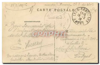 LYON — La Préfecture — E.R. — Verso