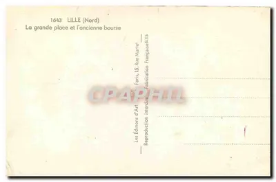 Lille (Północ) — Wielka plac i stara bursa — Wydawnictwo Sztuki — Rewers