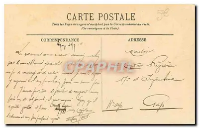 LYON — La Préfecture — LL. — N° 55 — Verso