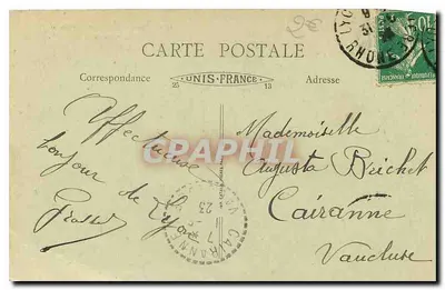 Lyon — Fontanna Bartholdi — wybudowana w 1892 roku — Rewers