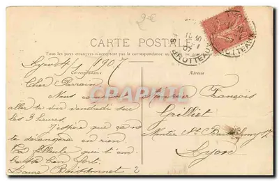 Busto de Raspail — Place Raspail — Lyon — n°119 — Verso