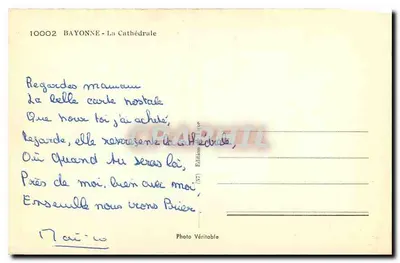 Bayonne — Katedra — Wydanie Prawdziwe n°10002 — Rewers