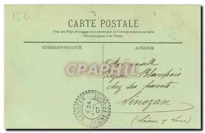 LYON — Park Tête d'Or pod śniegiem. Leczenie na lodzie i zakładanie łyżek. — L.L. — Rewers