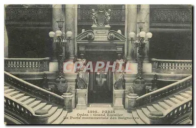 Ópera - Grande Escadaria - A Porta Monumental das Banheiras — Paris, editor não identificado, n° 4298