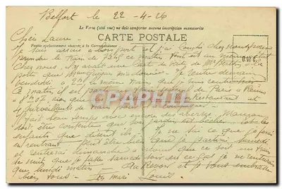 Belfort - Le Château et le Lion — Verso