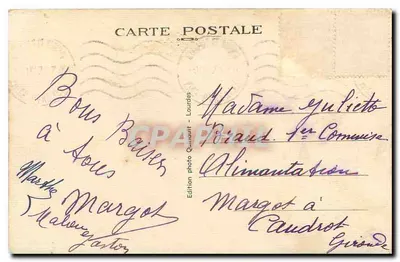 Bagnères-de-Bigorre — Les Coursous — Edição fotográfica Quinault, n°555 — Verso