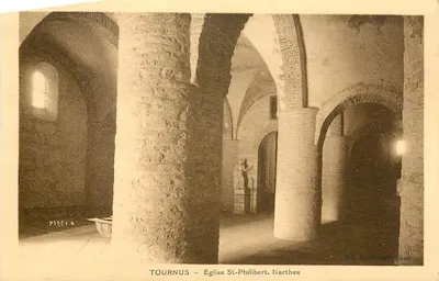 Tournus — Igreja de São Filiberto, Narthex — Editor E.A. Parchet & Fils
