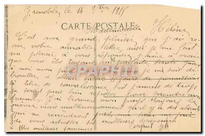 Grenoble — Plac i Katedra Najświętszej Maryi Panny — Pomnik Centenariusza — Rewers