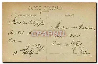 Marseille - Fontaine das Danaïdes - E. L. n°162 — Verso