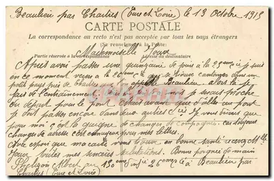Chartres — Katedra. Fragment portalu południowego — Collection A.P. — Rewers