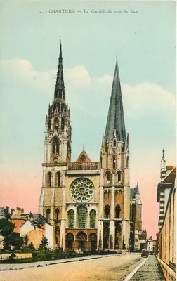 Chartres — A Catedral vista de frente — Edição Gaulfin, Chartres