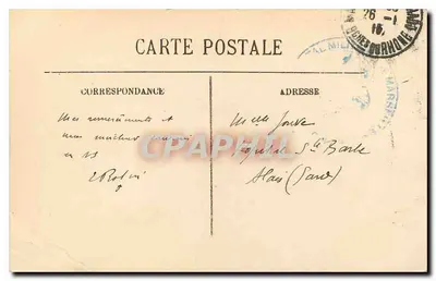 Marseille — Pałac Longchamp — Wydawca nieznany, nr serii 6 — Rewers