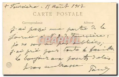 Lyon - Najświętsza Anna z Fourvière — B.F., Paryż, nr 214 — Rewers