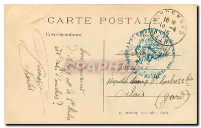 Vincennes — Dziedziniec Zamku — Pałac Królewski — Kwatera Batalionu Strzelców Piechoty i Szkoła Administracji — Rewers