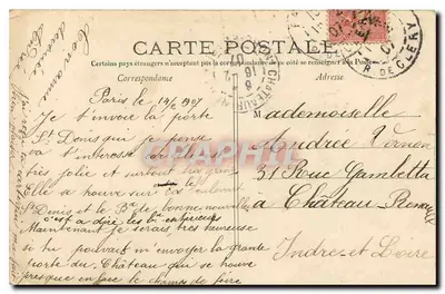 Parijs – La Porte Saint-Denis — C.M. n°9 — Achterkant