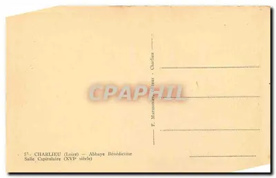 Charlieu (Loire) — Sala Capitular (século XVI) — F. Marmoñier, editor — Verso