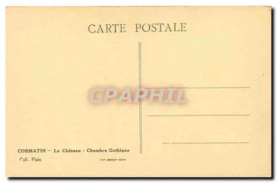 Cormatin - El Castillo - Habitación Gótica — Coll. Plain — Reverso