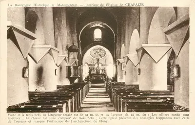 Interior da Igreja de Chapaize — A Borgonha Histórica e Monumental — Editor Cim