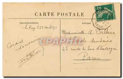 Combate en la Puerta Pannessac — episodio de las guerras de religión — Le Puy, editor 'Le Velay Illustré', n°102 — Reverso
