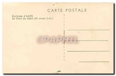 Ponte du Gard — Aqueduto romano — Editor Cornélis J.P. Macon — Verso