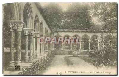 Tarbes - O Claustro - Jardim Massey — editor M.T. Impressor, Limoges, n°7