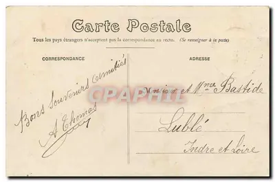 Bourges — Zuidzijde van het Paleis Jacques-Cœur — J. FOUCHIER, Regionale Drukkerij — Achterkant