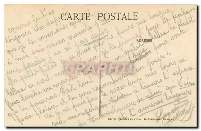Bourges — Katedra, widok z ogrodu Hôtel de Ville — E. Maquaire, n°203 — Rewers