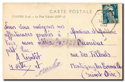 Cahors — Most Valentré (XIV w.) — Wyd. D. L. Macon — Rewers