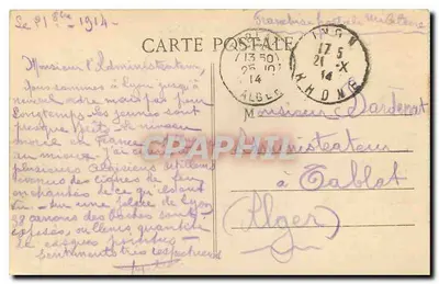 LYON - Conflito do Rio Rhône e do Rio Saône — editor LYON, n° 5042 — Verso