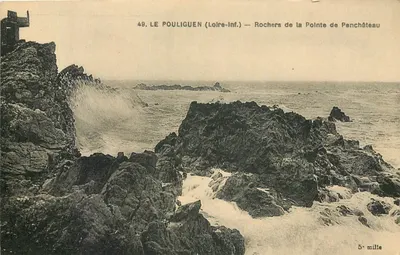 Le Pouliguen (Loire-Inf.) — Rochos da Ponta de Penchâteau — F. Chapeau, Imp. - Nantes