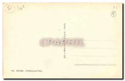 Reims — Hotel de Ville — wydawca C.A.P. — nr 304 — Rewers