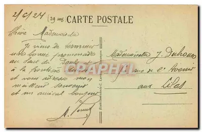 Les Rapides du DOUBS après la Chute — Frontière Franco-Suisse — C.L.B. n° 836 — Rewers