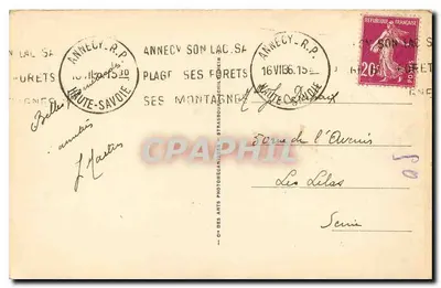 Annecy — As Velhas Prisões — LL. — n°43 — Verso