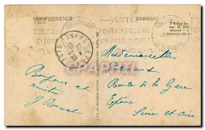 Fontainebleau — Kaplica Najświętszej Maryi Panny Początku Dobrego — LL, n° 365 — Rewers